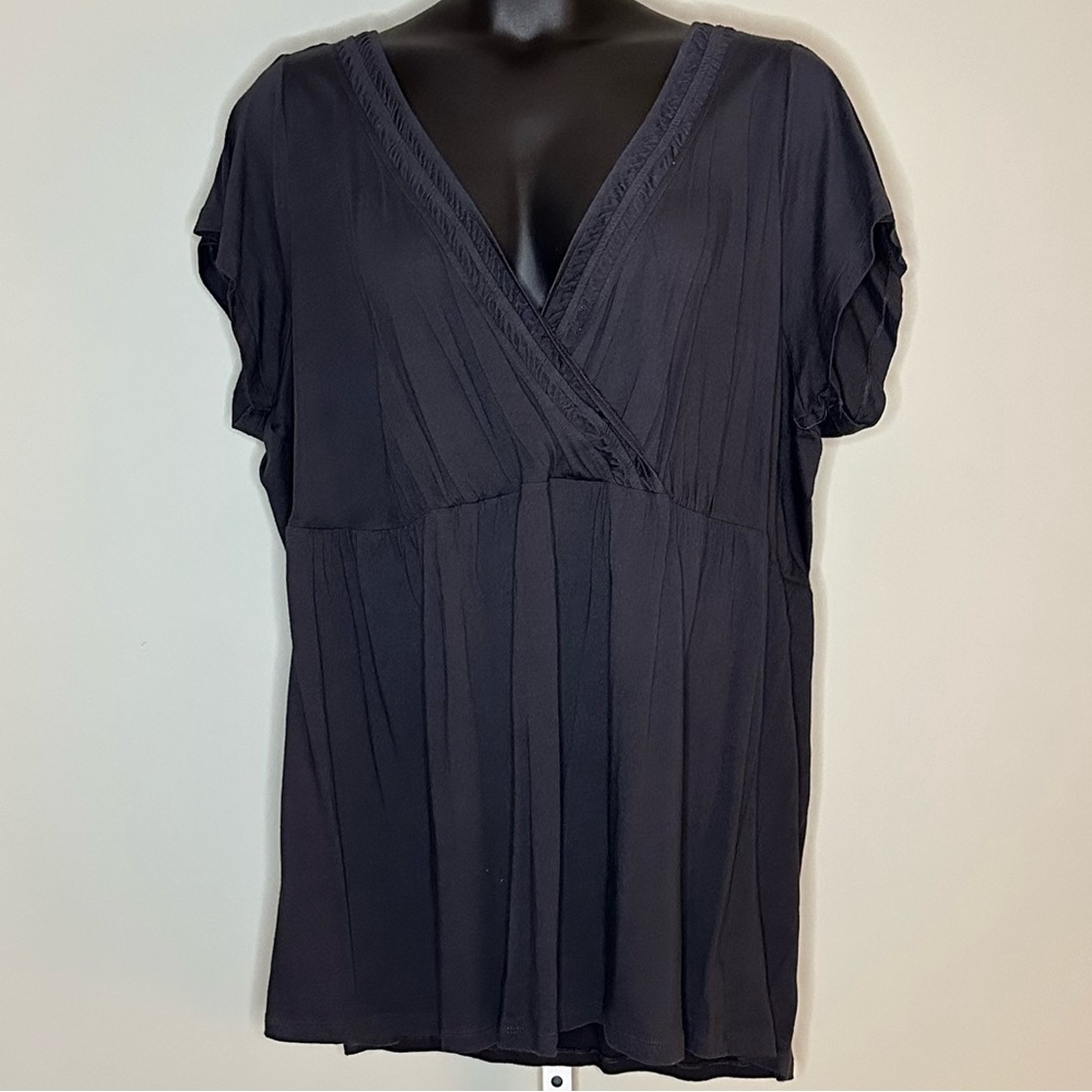 Old Navy, dark grey, faux wrap shirt, 4X
